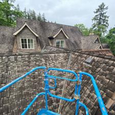 Cedar Shake Roof Cleaning on the Oswego Lake Country Club 1