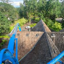 Cedar Shake Roof Cleaning on the Oswego Lake Country Club 2